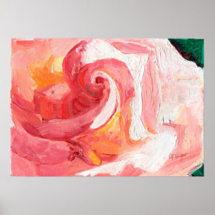 Dankbarkeit Pink Rose Poster