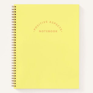 Dankbarkeit positive Aspekte Minimalistisch gelb Notizbuch