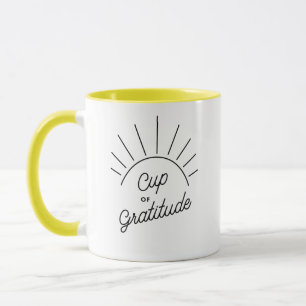 Dankbarkeit Sunshine Moderne Custom Message Tasse