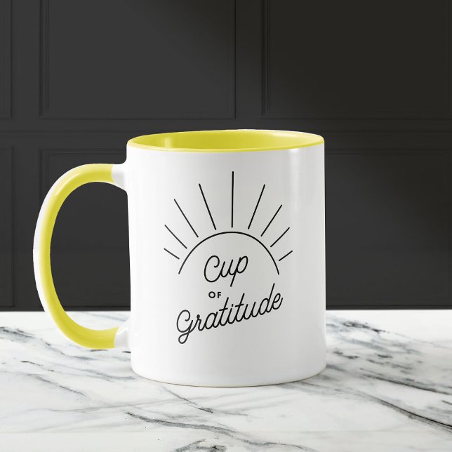 Dankbarkeit Sunshine Moderne Custom Message Tasse (Von Creator hochgeladen)