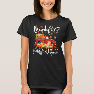 Dankbarkeit und gesegnet Pumpkin Truck Danke T-Shirt