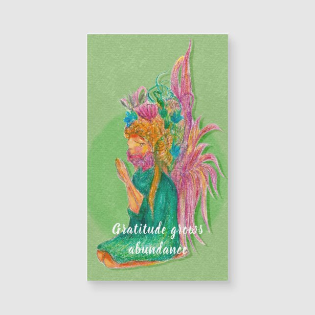 Dankbarkeit wächst im Überfluss an Magnetkarte (Vorderseite)