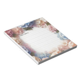 Dankbarkeit Wasserfarbe Hydrangea Notepad Notizblock