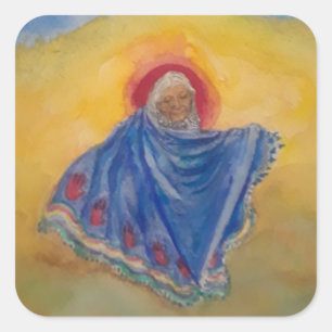 Dankbarkeits-Aufkleber Quadratischer Aufkleber