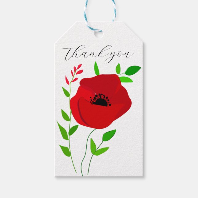 Dankbarkeits-Blumengeschenkanhänger Geschenkanhänger (Vorderseite)