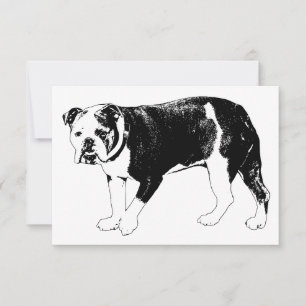 Dankbarkeits-Bulldogge, freundlicher Ausdruck Dankeskarte