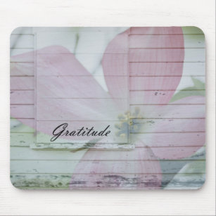 Dankbarkeits-Hartriegel-inspiriertes rosa Blumen Mousepad