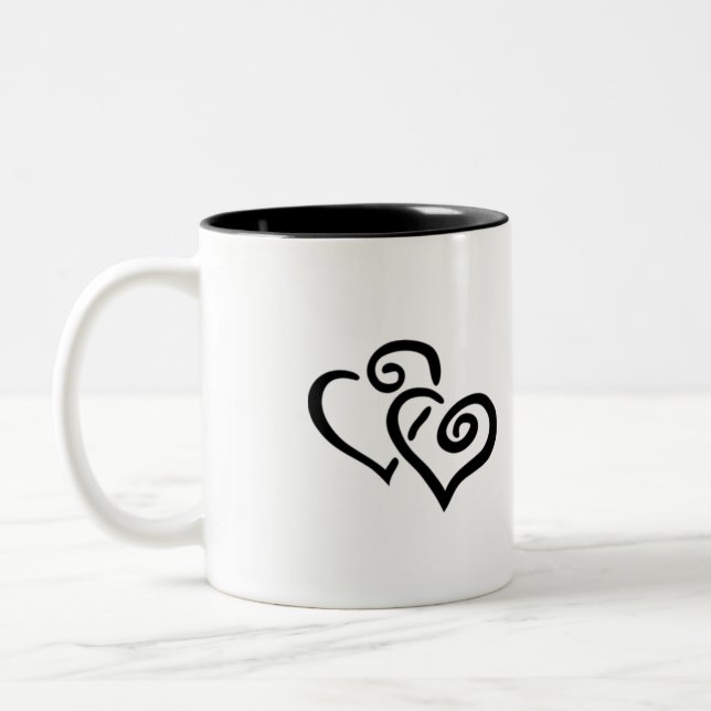 Dankbarkeits-Kaffee-Tasse Zweifarbige Tasse (Links)