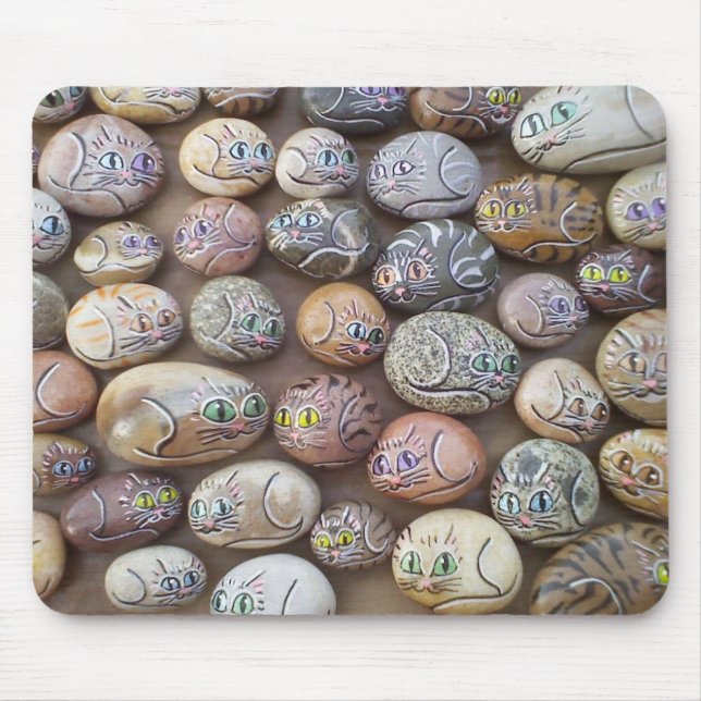 Dankbarkeits-Katzen-Felsen Mousepad (Vorne)