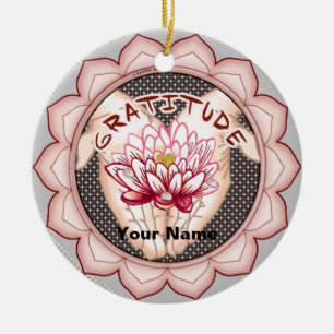 Dankbarkeits-Lotus-Schmuck Keramik Ornament