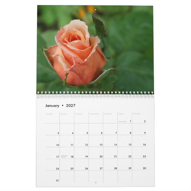 Dankbarkeits-Rosen-Liebhaber-Kalender Kalender (Jan 2027)