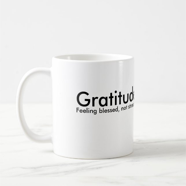 Dankbarkeits-Tasse Kaffeetasse (Links)