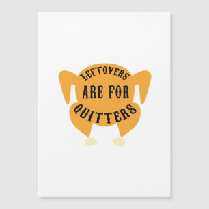 Dankbarkeitszitat Essential - Reste sind für Q Magnetkarte