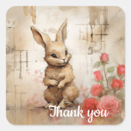 Danke 11 quadratischer aufkleber