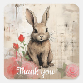 Danke 16 quadratischer aufkleber