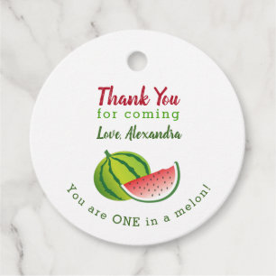 Danke, 1. Geburtstag One in a Melon Geschenkanhänger