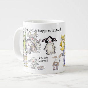 Danke 21 Bunny Rabbits Cartoo Large Coffee Tasse