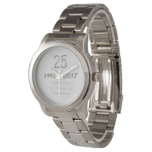 Danke 25. Jahrestags-Angestellt-Arbeits-Uhr Armbanduhr