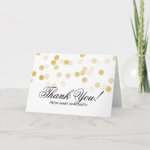 "Danke" 50. Geburtstag Gold Foil Glitzer Lights Dankeskarte