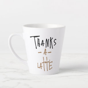 Danke A Latte Tasse - Lustiger Kaffee Pun Tasse Ge