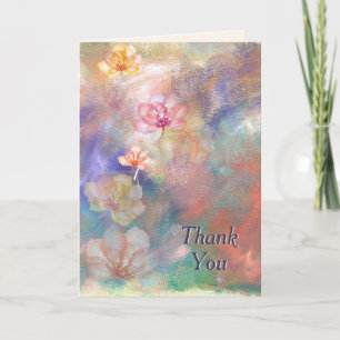 Danke Abstracte Malerei und Blumen  Karte