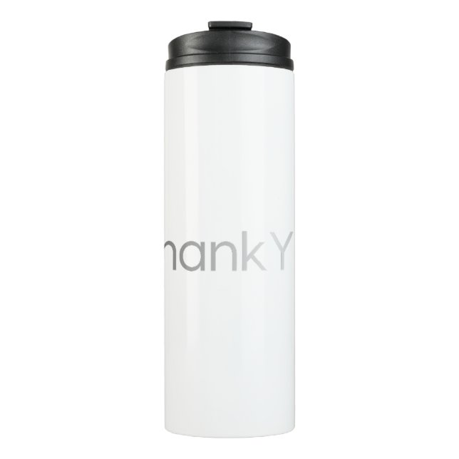 "Danke, AI" Travel Tumbler Thermosbecher (Vorderseite)