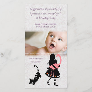Danke Alice im Wunderland-Baby-Foto-Karte