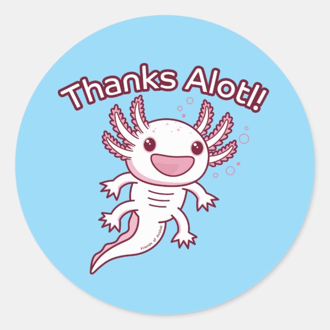 Danke Alotl! - AXOLOTL Runder Aufkleber (Vorderseite)
