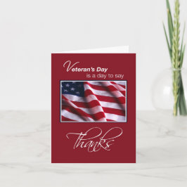 Danke am Veteran's Day, Flag on Red