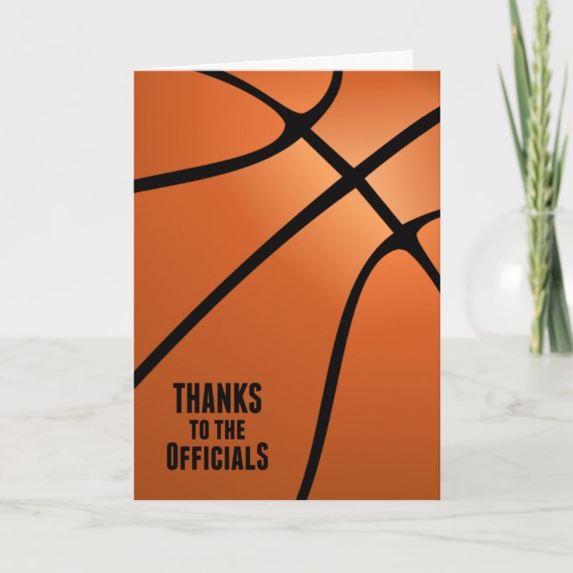 Danke an Basketball Offizielle für Professionalitä (Vorderseite)