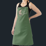 Danke an Boho Fall Floral Erntedank Schürze<br><div class="desc">Eine dunkelgrüne Schürze zum Thema Erntedank mit dem Ausdruck "danke geben". Das Design ist mit eleganten Fall-boho-Blume betont.</div>