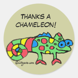 Danke an Chameleon Personalisiert Stickers