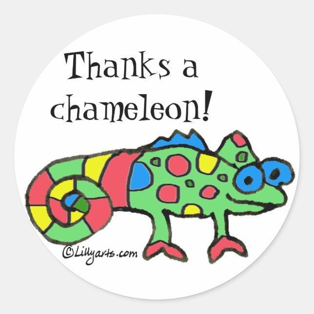 Danke an Chameleon Sticker (Vorderseite)