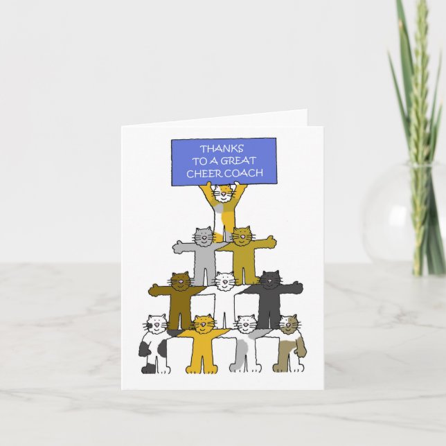 Danke an Cheer Coach Karte (Vorderseite)