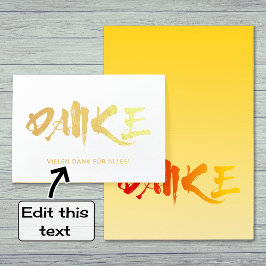 Danke an Danke, Herr Danke, Herr Danke! Folienkarte