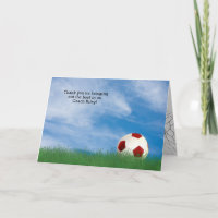 Danke an den Fußballtrainer