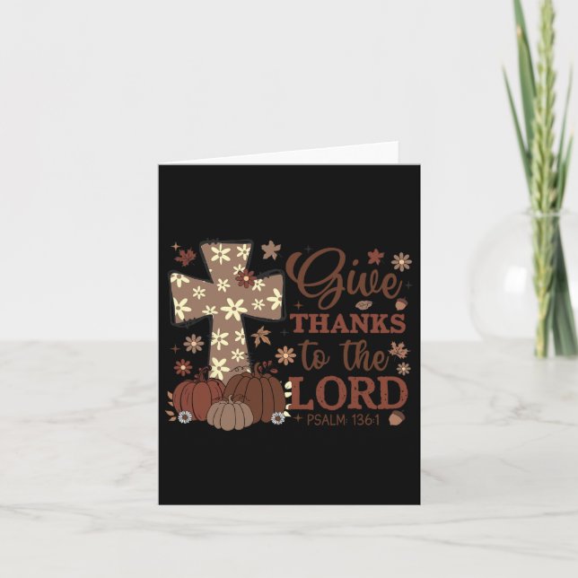 Danke an den Lord Fall Cross Christlich Karte (Vorderseite)