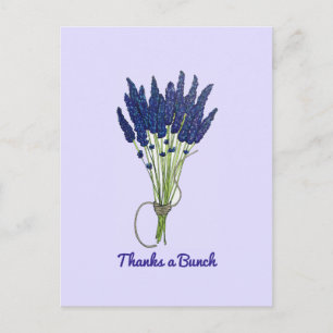 Danke an die Blume Bouquet von Bunch Lavender Postkarte