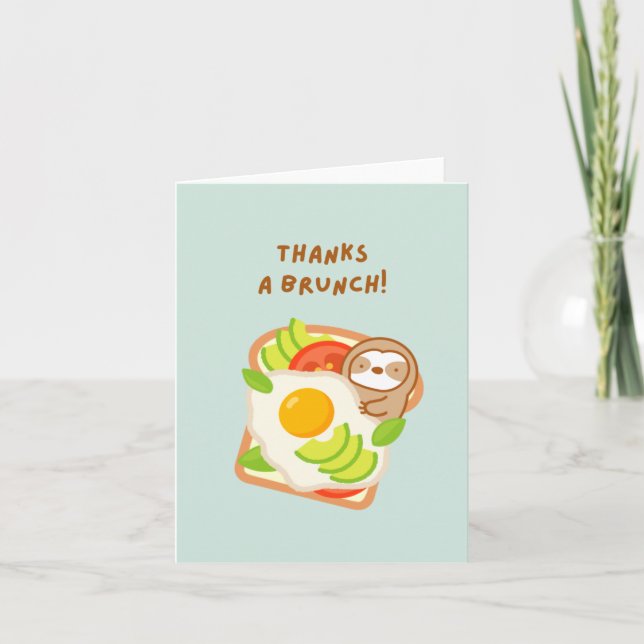 Danke an die Brunch Avocado Toast Sloth Dankeschön (Vorderseite)