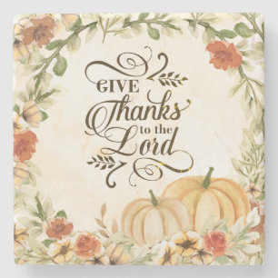 Danke an die Lord Autumn Blume Pumpkins Steinuntersetzer