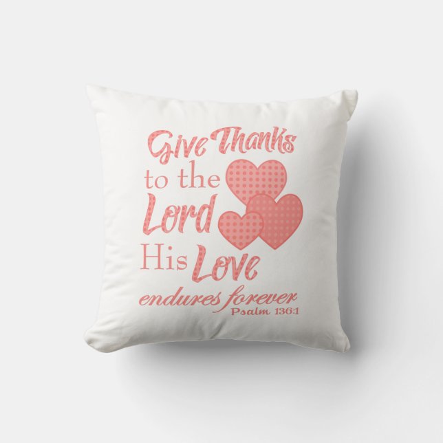 Danke an die Lord Bible Verse Kissen (Vorderseite)