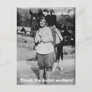 Danke an die Postboten Postkarte