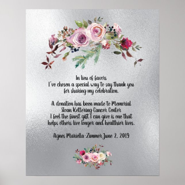 Danke an die Poster-Spende Angela Poster (Vorne)