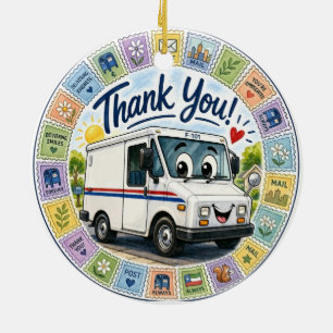 Danke an die Postmitarbeiter Anerkennung Keramik Ornament