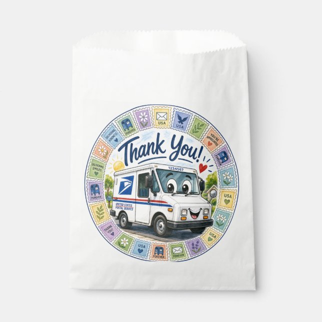 Danke an die Postmitarbeiter  Geschenktütchen (Vorderseite)