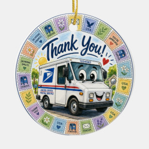 Danke an die Postmitarbeiter Keramik Ornament