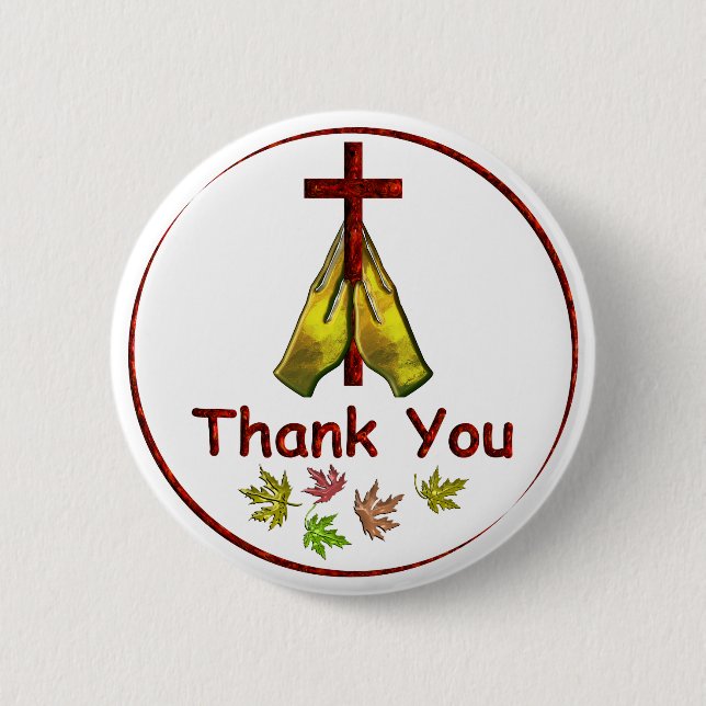 Danke an die Praying Hands Button (Vorderseite)