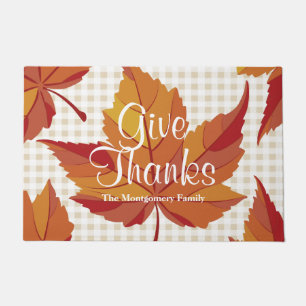 Danke an die rustikale Elegante Herbstlaub & Karie Fußmatte