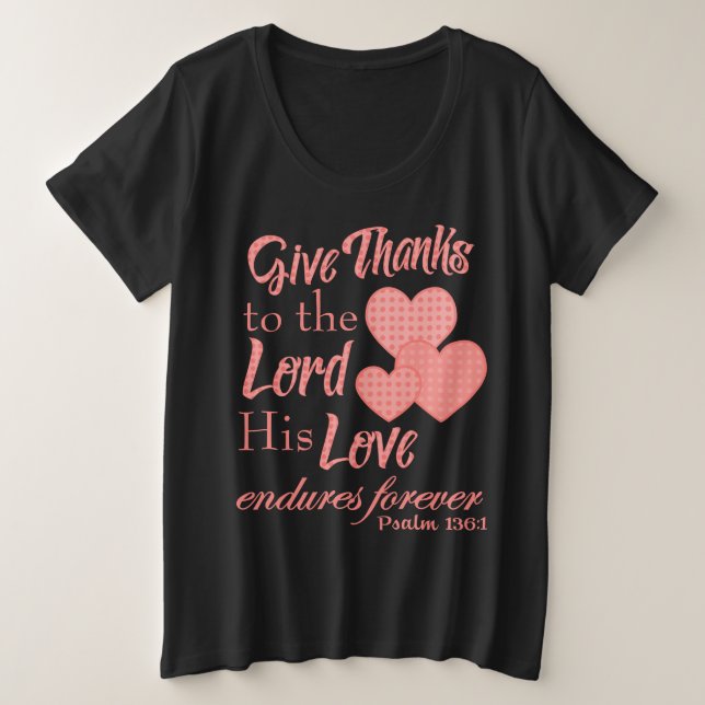 Danke an die Shirts der Lord Bible Verse (Design vorne)