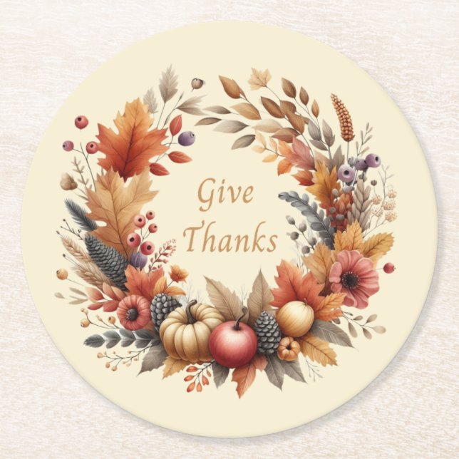 Danke an die Untersetzer des Erntedanks (Vorderseite)